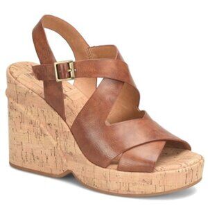 Korks by Kork-Ease Brigitte Sandals Strappy Wedge Heel Platforms Size 10 NEW